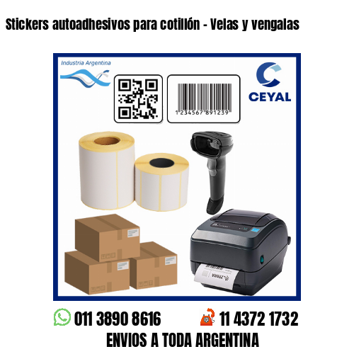 Stickers autoadhesivos para cotillón – Velas y vengalas