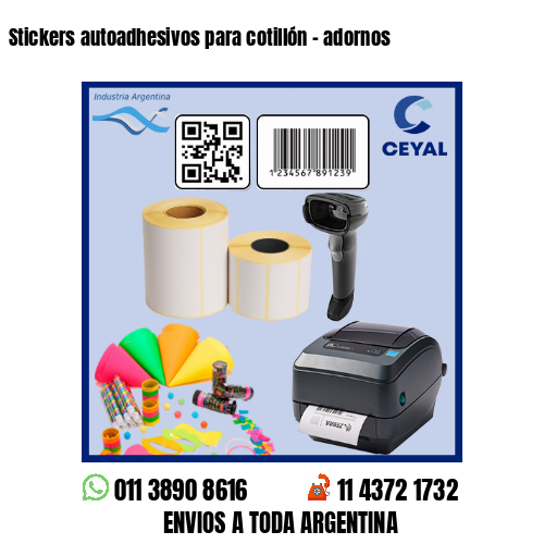 Stickers autoadhesivos para cotillón – adornos