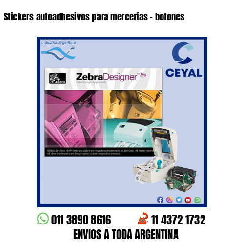 Stickers autoadhesivos para mercerías – botones