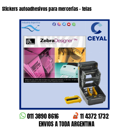 Stickers autoadhesivos para mercerías – telas