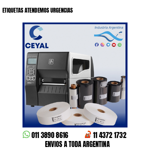 ETIQUETAS ATENDEMOS URGENCIAS