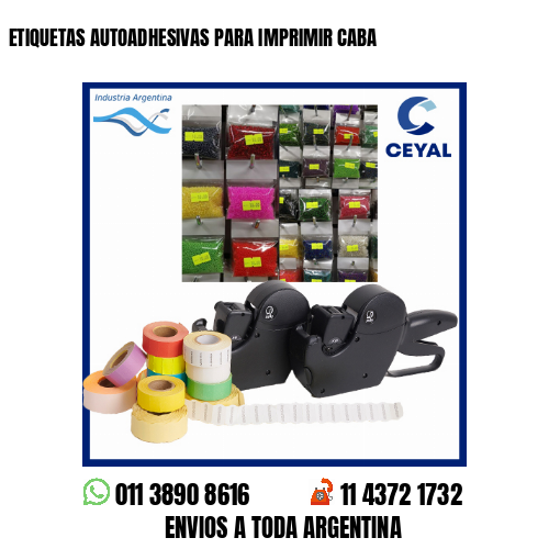 ETIQUETAS AUTOADHESIVAS PARA IMPRIMIR CABA