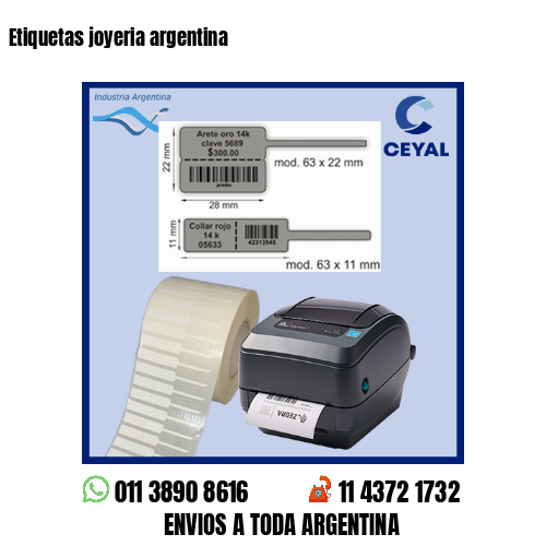 Etiquetas joyeria argentina