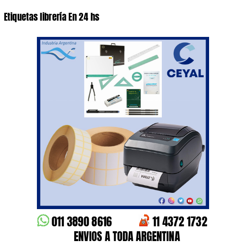 Etiquetas librería En 24 hs