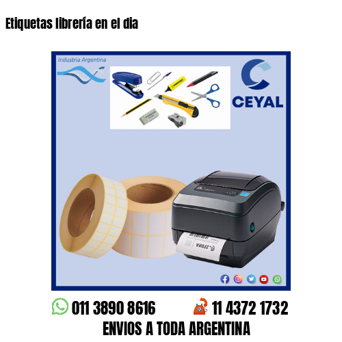 Etiquetas librería en el dia