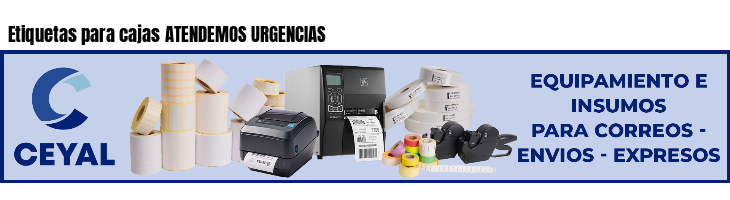 Etiquetas para cajas ATENDEMOS URGENCIAS 