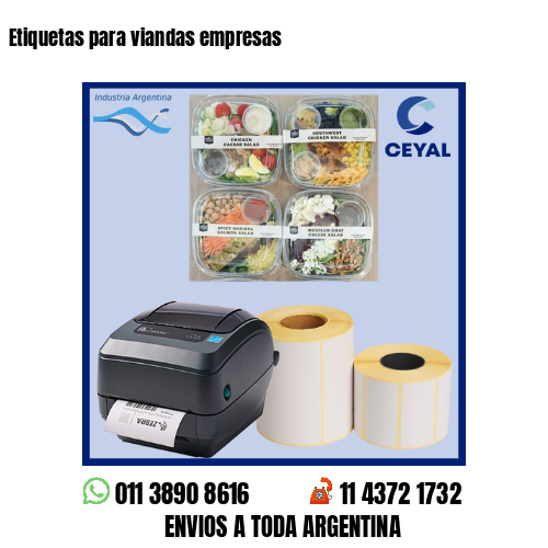 Etiquetas para viandas empresas