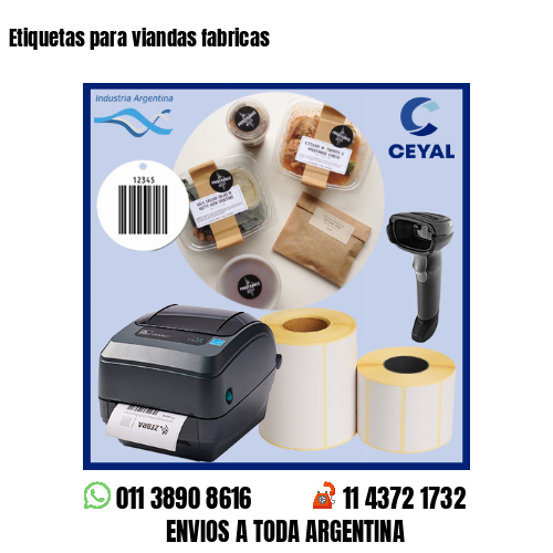 Etiquetas para viandas fabricas
