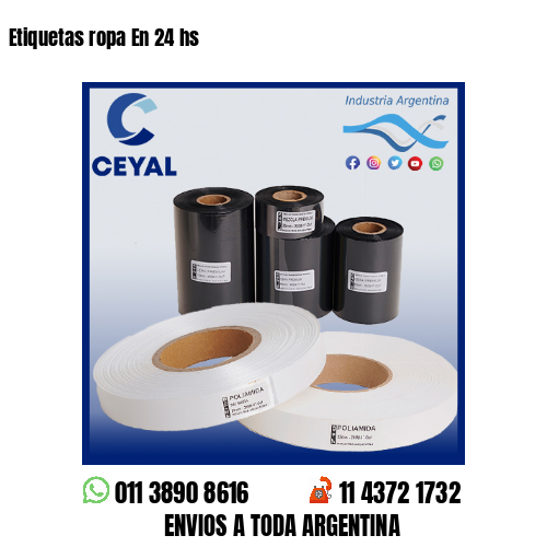 Etiquetas ropa En 24 hs