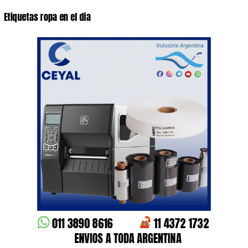 Etiquetas ropa en el dia