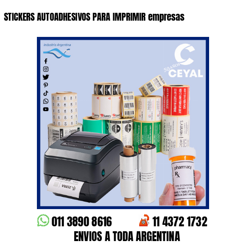 STICKERS AUTOADHESIVOS PARA IMPRIMIR empresas
