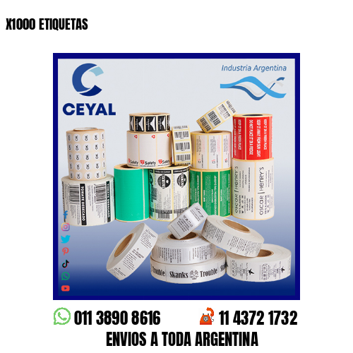 X1000 ETIQUETAS
