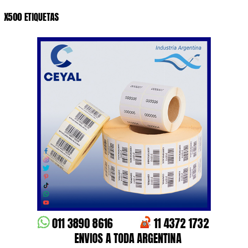 X500 ETIQUETAS
