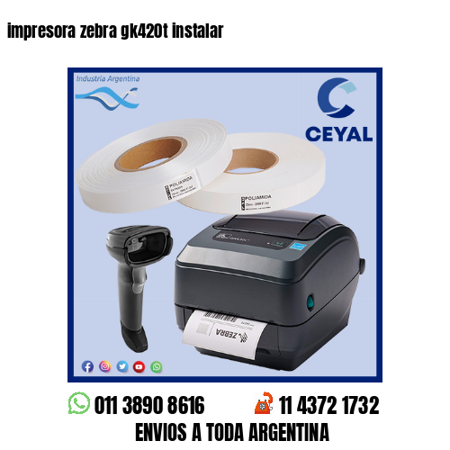 impresora zebra gk420t instalar