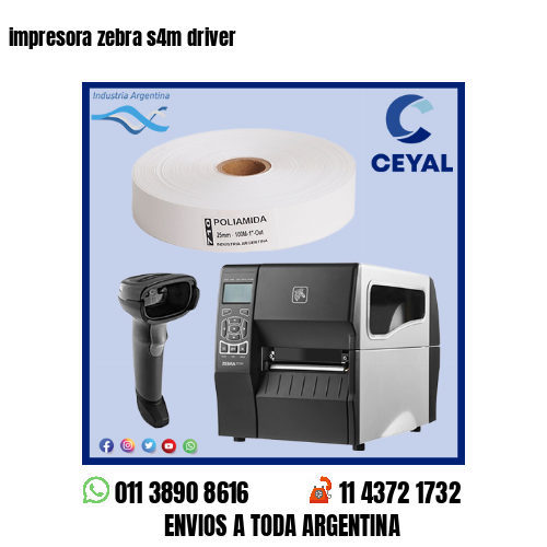 impresora zebra s4m driver