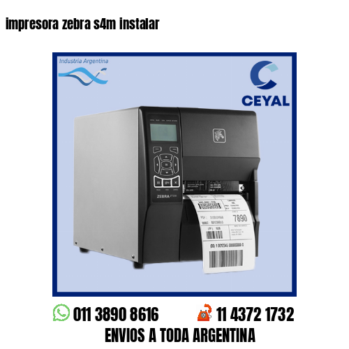 impresora zebra s4m instalar