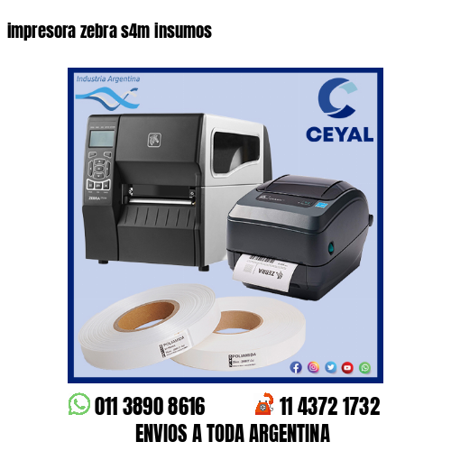impresora zebra s4m insumos