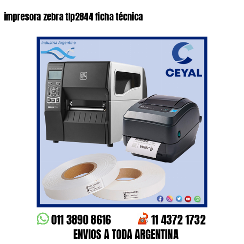 impresora zebra tlp2844 ficha técnica
