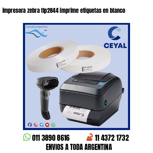 impresora zebra tlp2844 imprime etiquetas en blanco