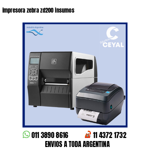 impresora zebra zd200 insumos
