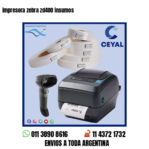 impresora zebra zd400 insumos