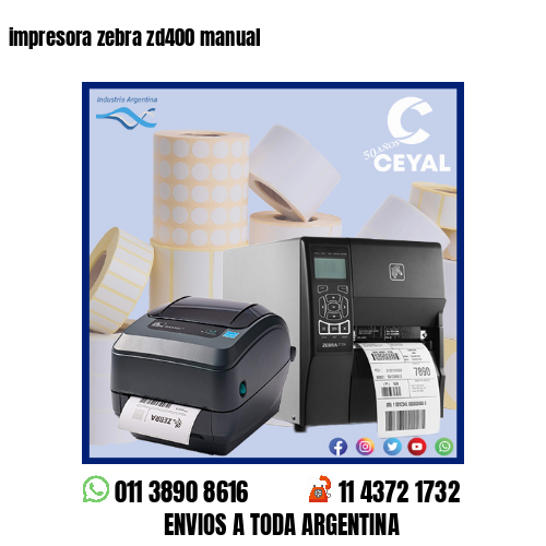 impresora zebra zd400 manual