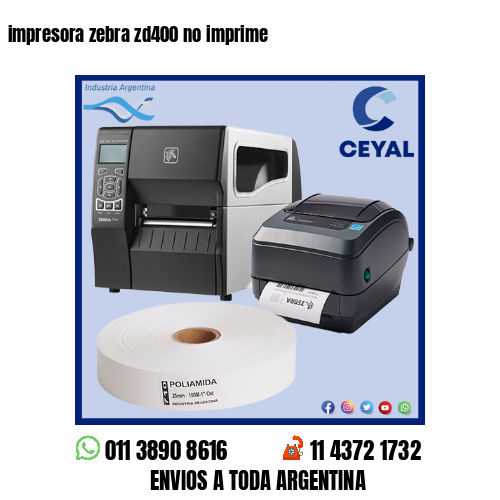 impresora zebra zd400 no imprime