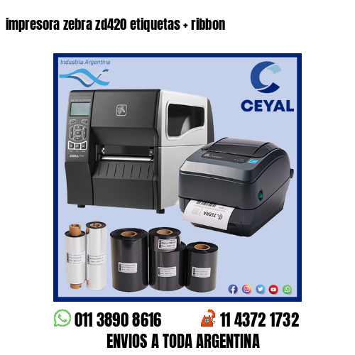 impresora zebra zd420 etiquetas   ribbon