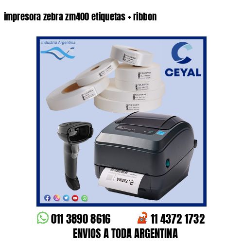 impresora zebra zm400 etiquetas   ribbon