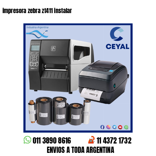 impresora zebra zt411 instalar
