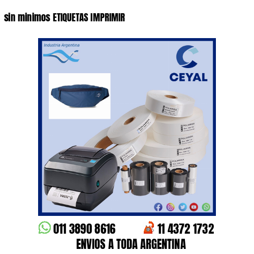 sin minimos ETIQUETAS IMPRIMIR