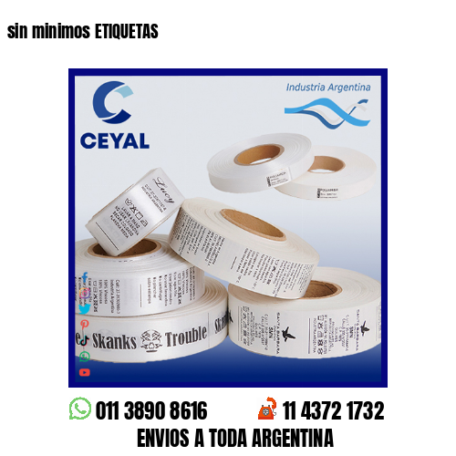 sin minimos ETIQUETAS