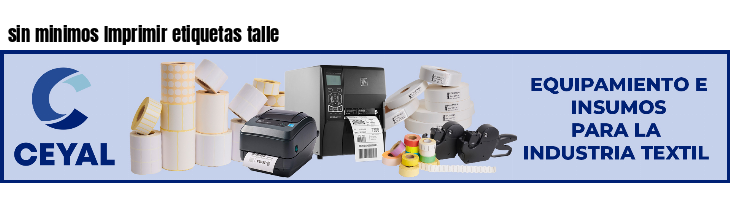 sin minimos Imprimir etiquetas talle