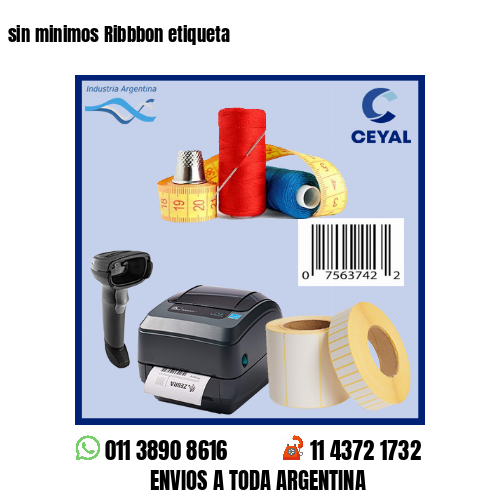 sin minimos Ribbbon etiqueta