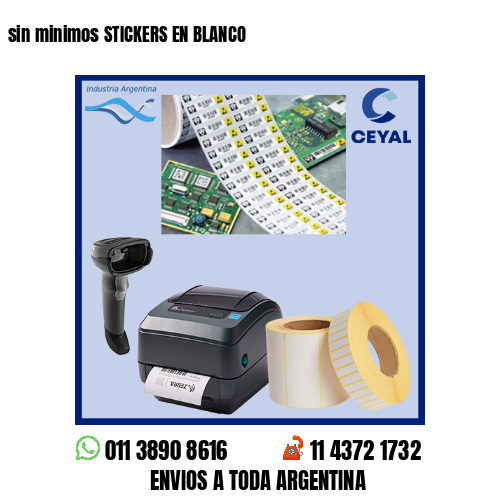 sin minimos STICKERS EN BLANCO