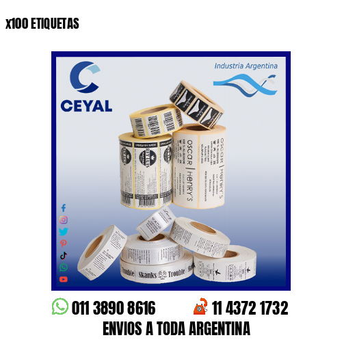 x100 ETIQUETAS