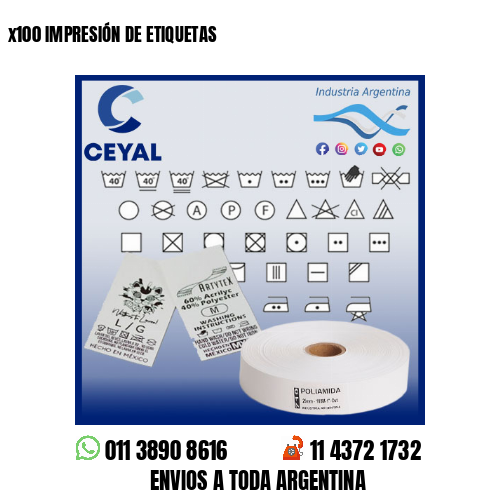 x100 IMPRESIÓN DE ETIQUETAS