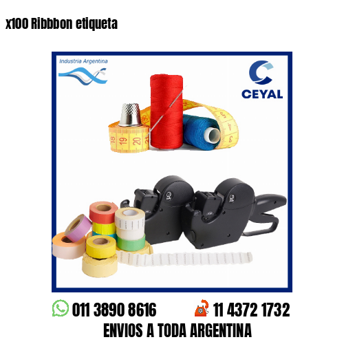 x100 Ribbbon etiqueta
