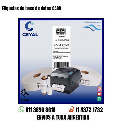 Etiquetas de base de datos CABA