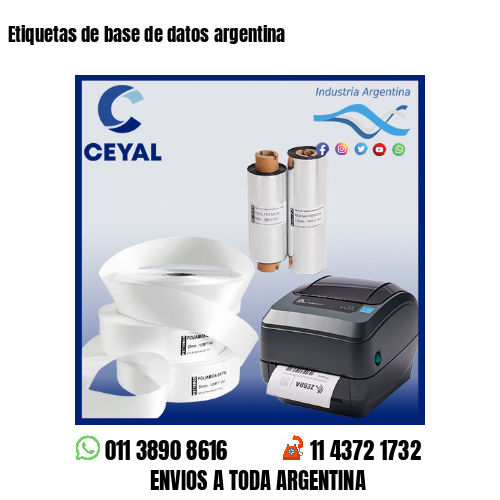 Etiquetas de base de datos argentina
