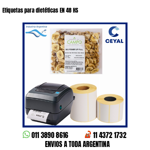 Etiquetas para dietéticas EN 48 HS