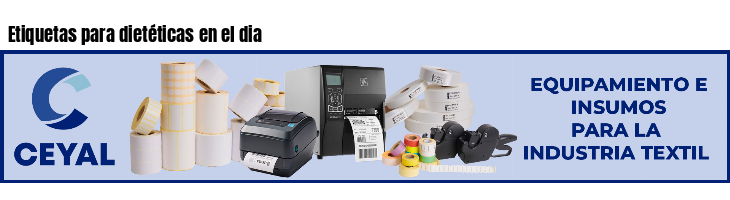 Etiquetas para dietéticas en el dia