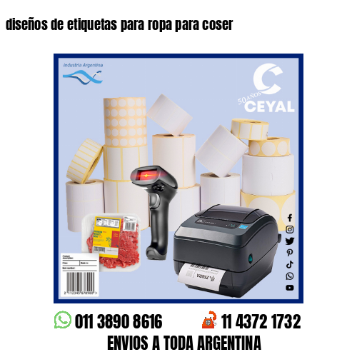diseños de etiquetas para ropa para coser