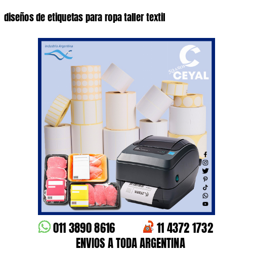 diseños de etiquetas para ropa taller textil