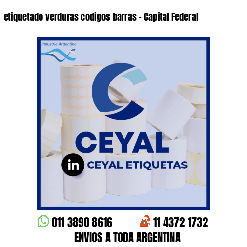 etiquetado verduras codigos barras - Capital Federal