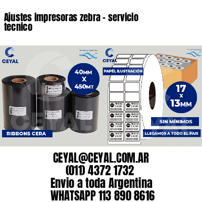 Ajustes impresoras zebra - servicio tecnico