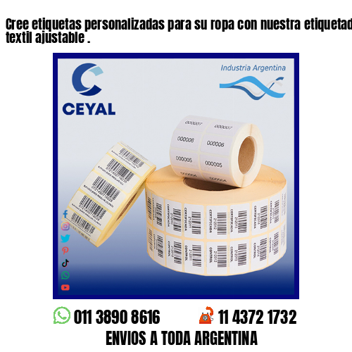 Cree etiquetas personalizadas para su ropa con nuestra etiquetadora manual textil ajustable .