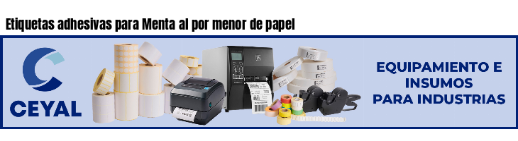 Etiquetas adhesivas para Menta al por menor de papel