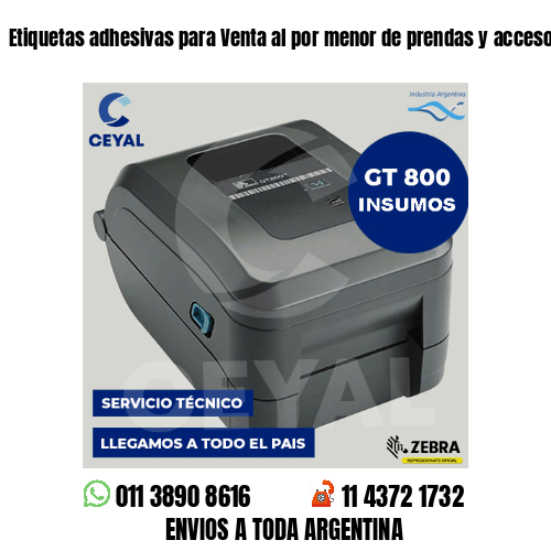 Etiquetas adhesivas para Venta al por menor de prendas y accesorios