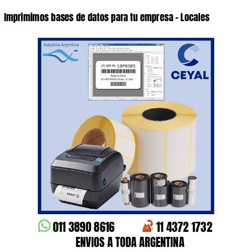 Imprimimos bases de datos para tu empresa – Locales